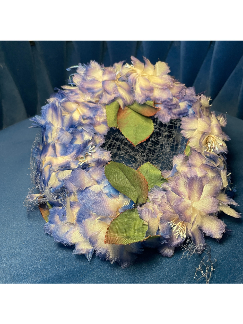 Oppenheim Collins 1940s Women's Mesh Floral Hat Headpiece